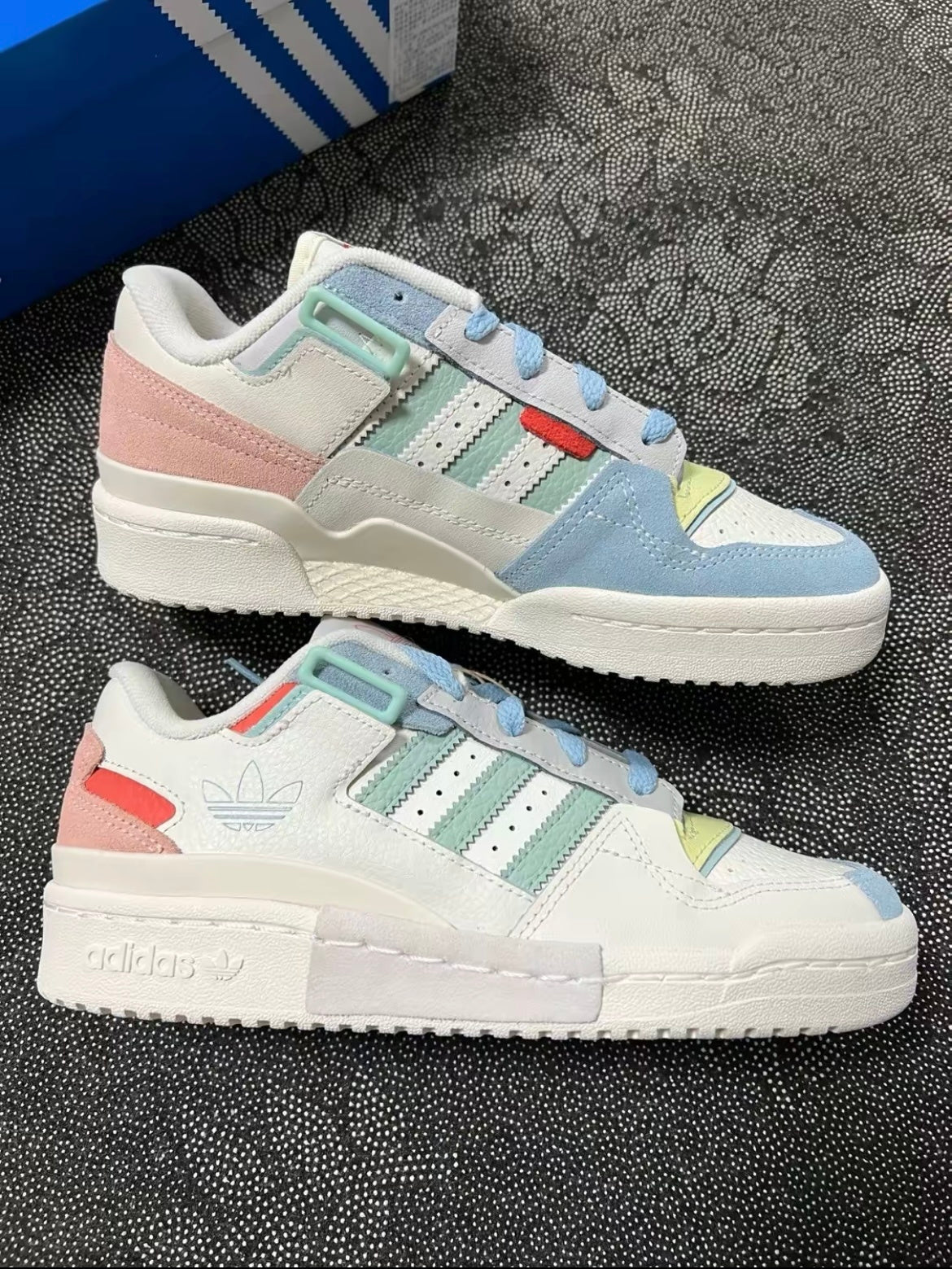 Adidas Originals Forum Exhibit Low Sneakers in White Pastel GX4587 - product image from the listing.