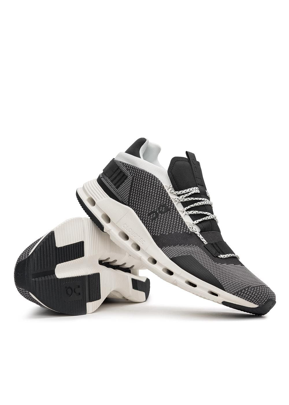 On Cloudnova Black/White Lifestyle Trainers - product image from the listing.