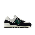 New Balance 574 Black White Marsh in Green - product image from the listing.