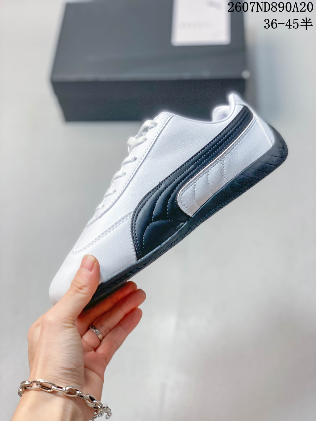 Puma Speedcat OG Sneakers in White Black 398846-01 - product image from the listing.