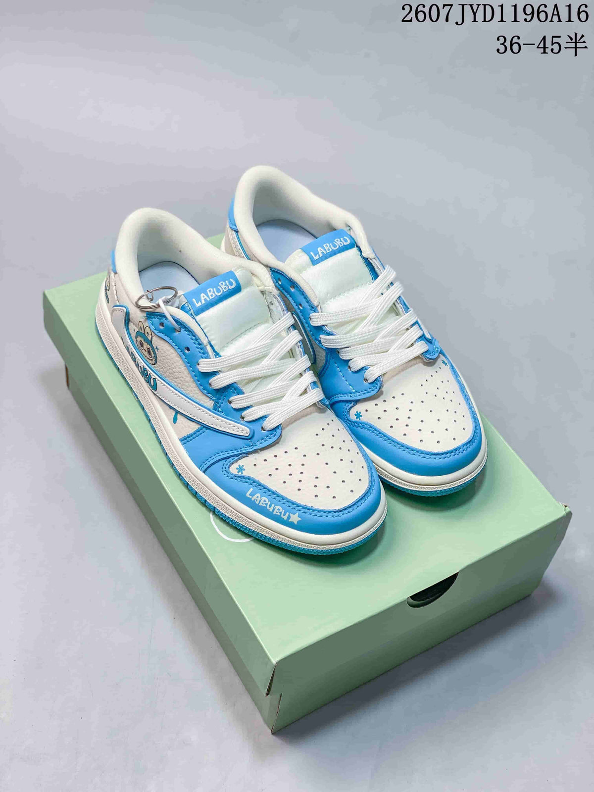 Air Jordan Low Labubu Blue White Sneakers 2607JYD1196A16 - product image from the listing.