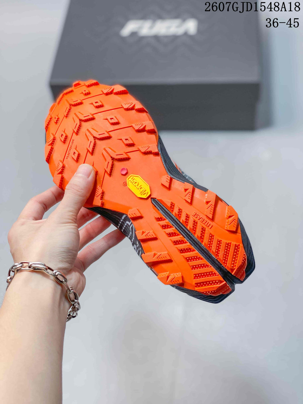 KAILAS FUGA EX330 Trail Running Shoes in Gray White Orange - product image from the listing.