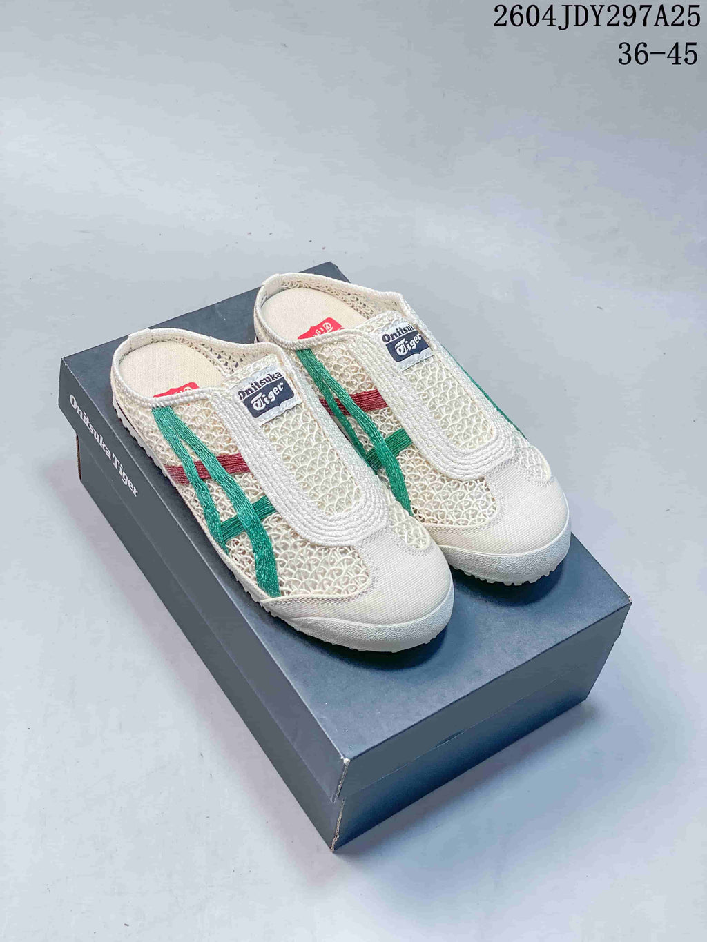Onitsuka Tiger Mexico 66 Sabot in Cream Green Red 2604JDY297A25 - product image from the listing.
