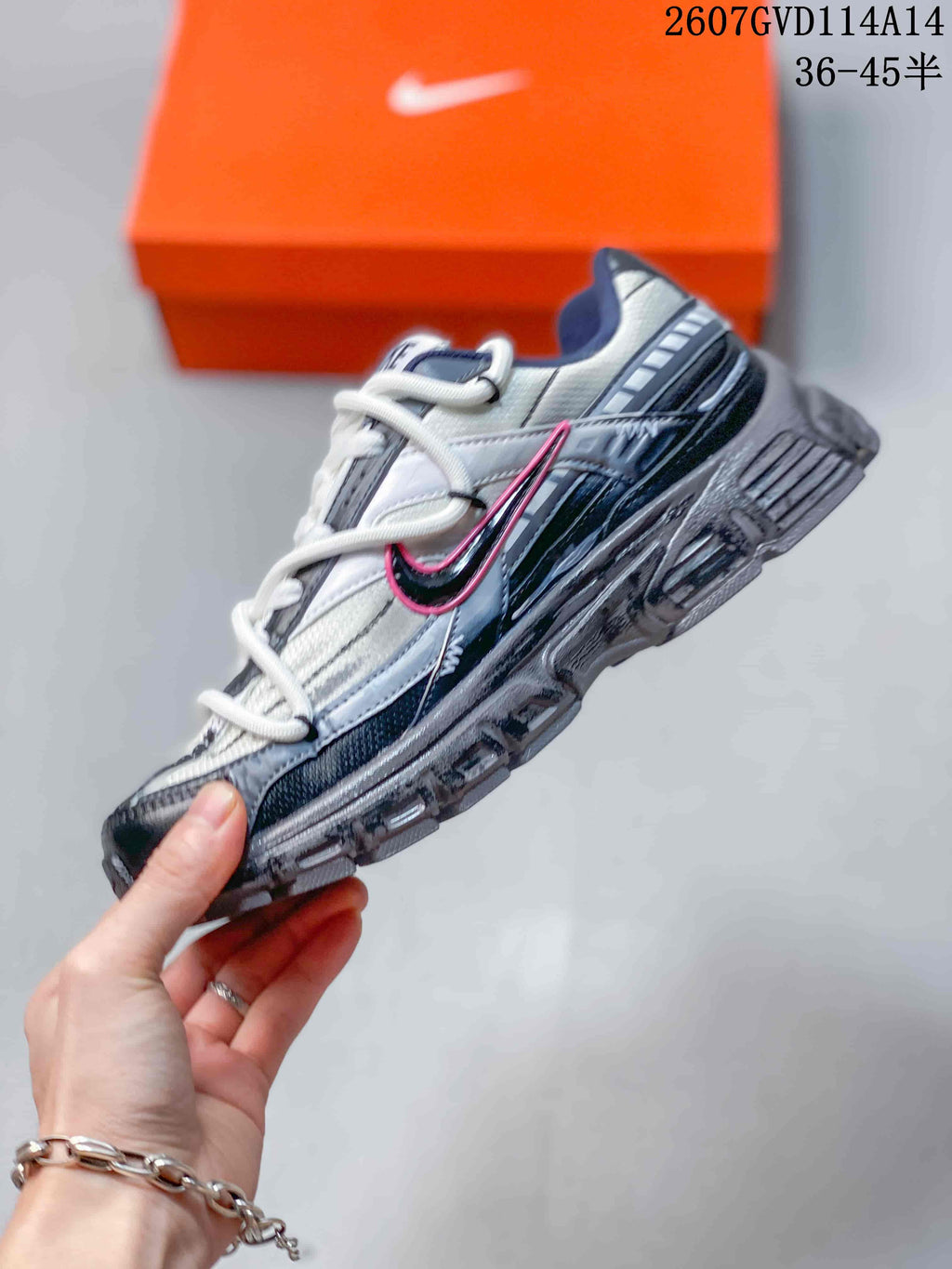 Nike Initiator RNR Sneakers in Gray White Black 2607GVD114A14 - product image from the listing.