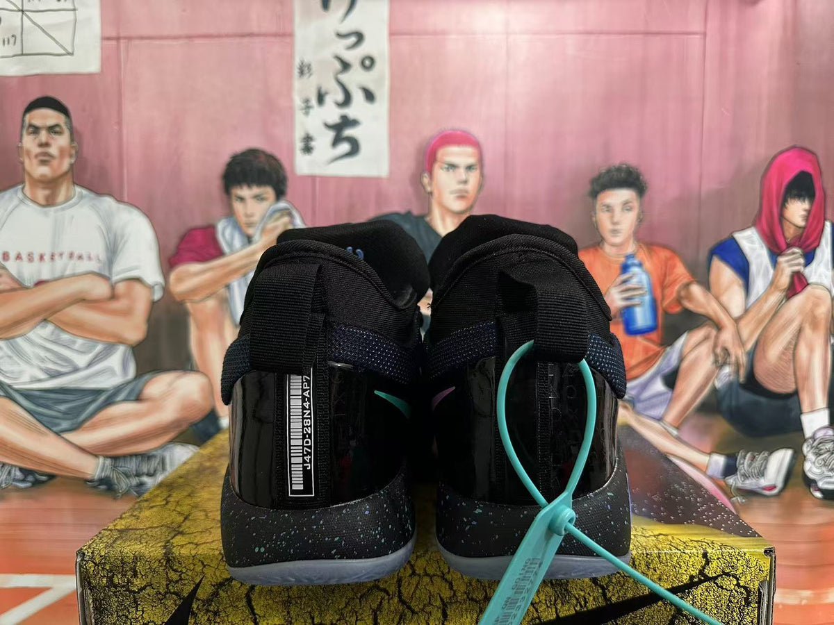 Nike Basketball Sneakers in Black Blue - product image from the listing.