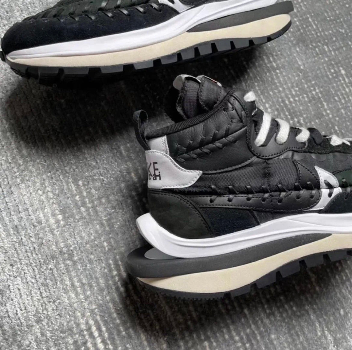 Nike VaporWaffle DH9186-001 Sneakers in Black and White - product image from the listing.