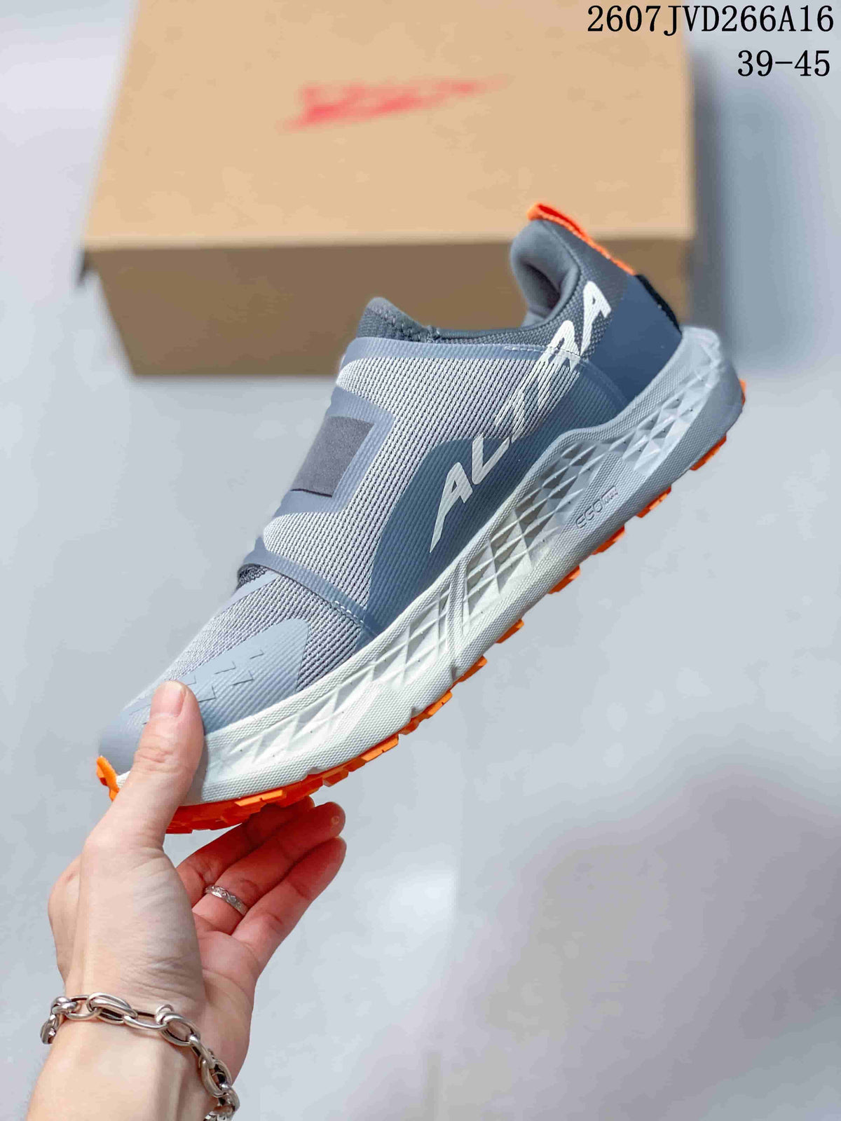 Altra Timp 5 BOA Trail Running Shoes in Gray Orange 2607JVD266A16 - product image from the listing.