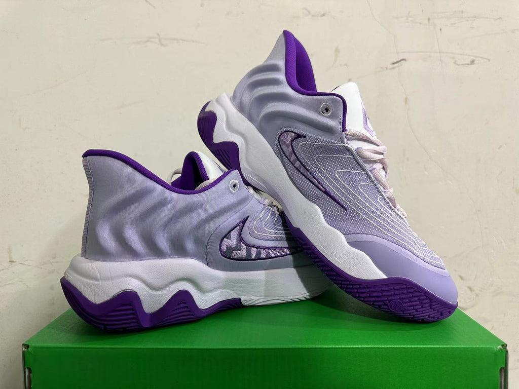 Nike Basketball Sneakers in Purple, Lavender and in White - product image from the listing.