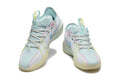 White and Pastel Blue Nike ZoomX Basketball Shoes - product image from the listing.
