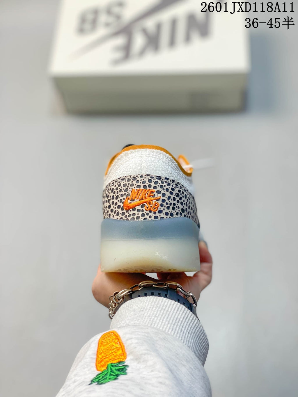 Nike SB PS8 Sneakers in White Blue Orange FV8493-200 - product image from the listing.