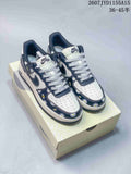 Nike Air Force 1 Low Sneakers Navy Floral in White 2607JYD1155A15 - product image from the listing.