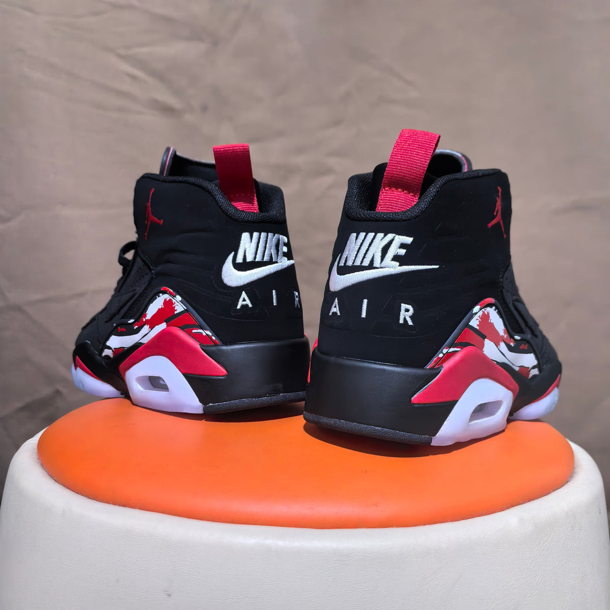 Jordan 6 Retro High-Top Sneakers in Black Red - product image from the listing.