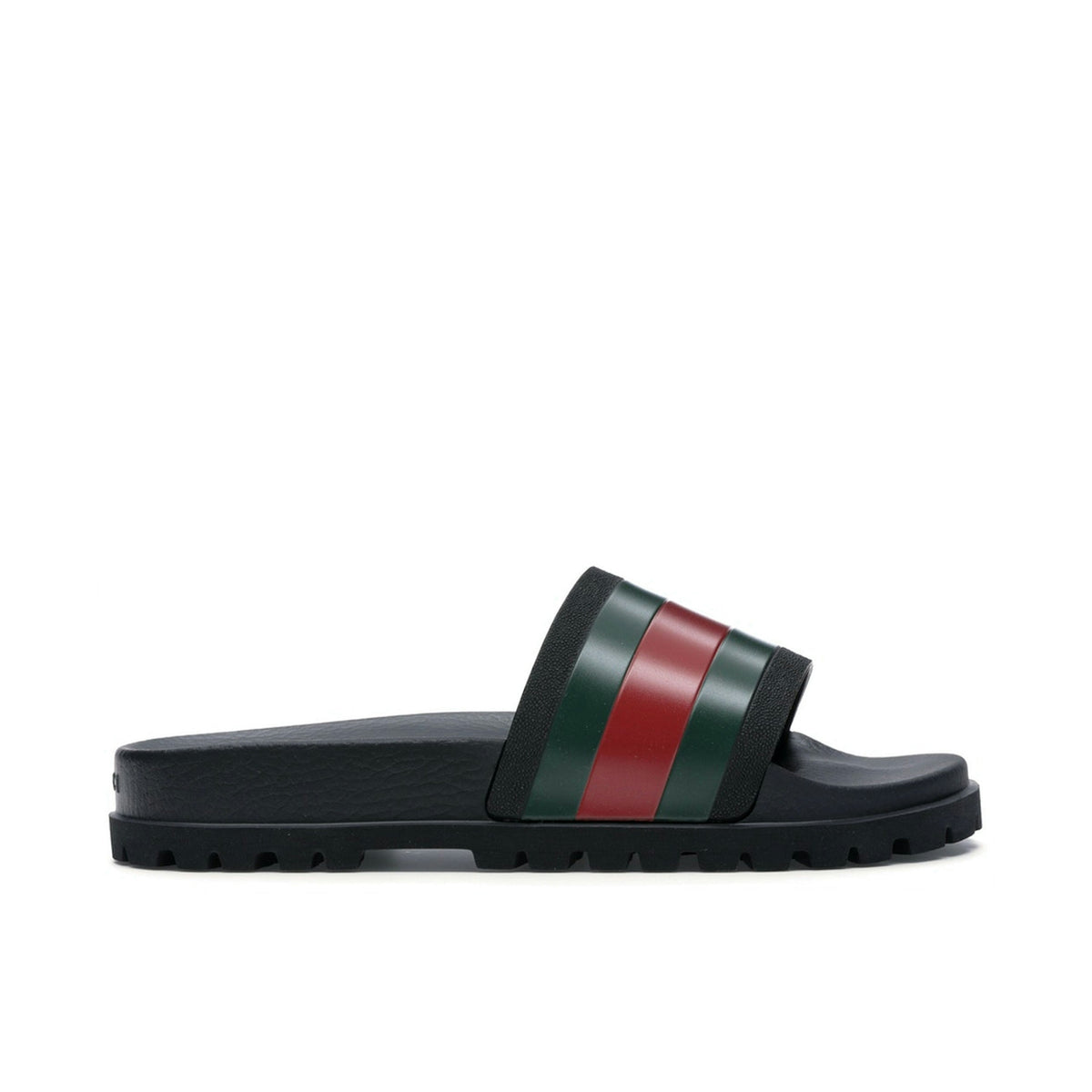 GUCCI WEB SLIDE SANDAL in BLACK - product image from the listing.