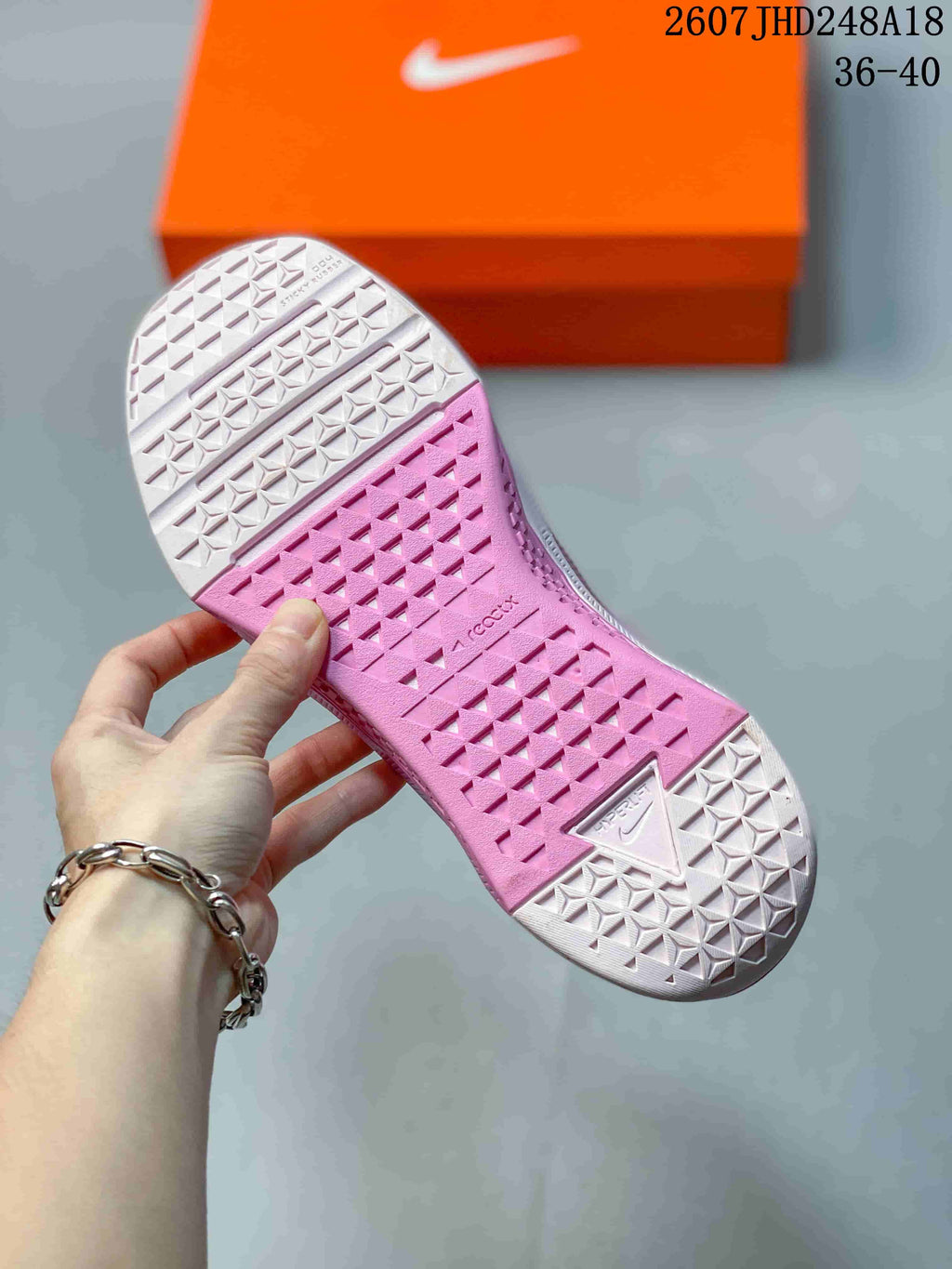 Nike Metcon 10 Pink White Mesh Training Trainers - product image from the listing.