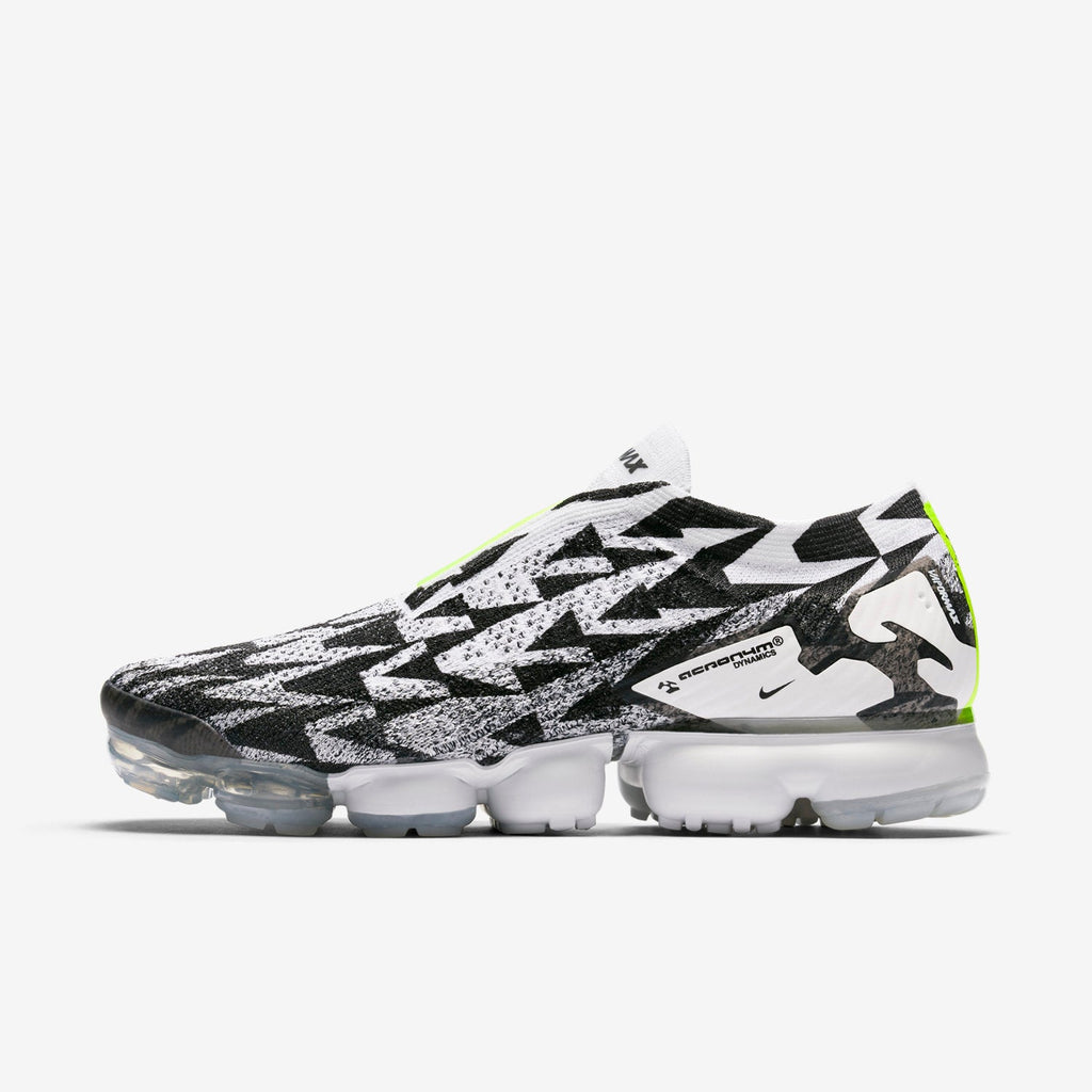 Nike Air VaporMax Moc 2 Acronym in Black White Volt AQ0996-001 - product image from the listing.