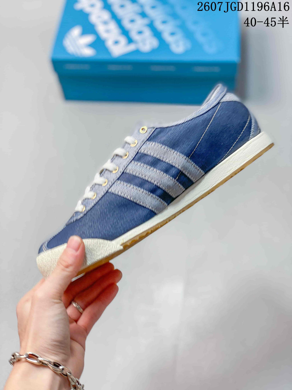 adidas Spezial Denim Trainers Blue Bird 2607JGD1196A16 - product image from the listing.