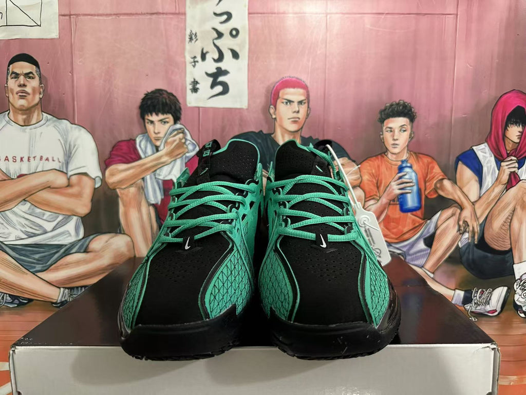 Nike Zoom GT Cut 3 Basketball Shoes in Black Green - product image from the listing.