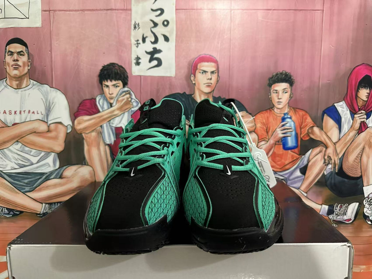 Nike Zoom GT Cut 3 Basketball Shoes in Black Green - product image from the listing.