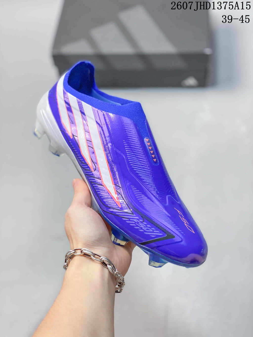 adidas F50 Elite Soccer Cleats in Purple 2607JHD1375A15 - product image from the listing.