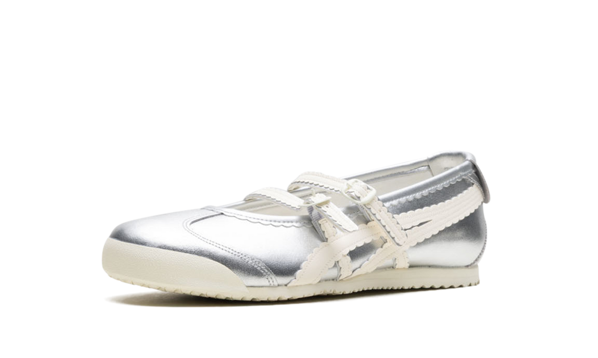 Women's Onitsuka Tiger Mexico 66 TGRS Ballet Flats - Silver Cream - product image from the listing.