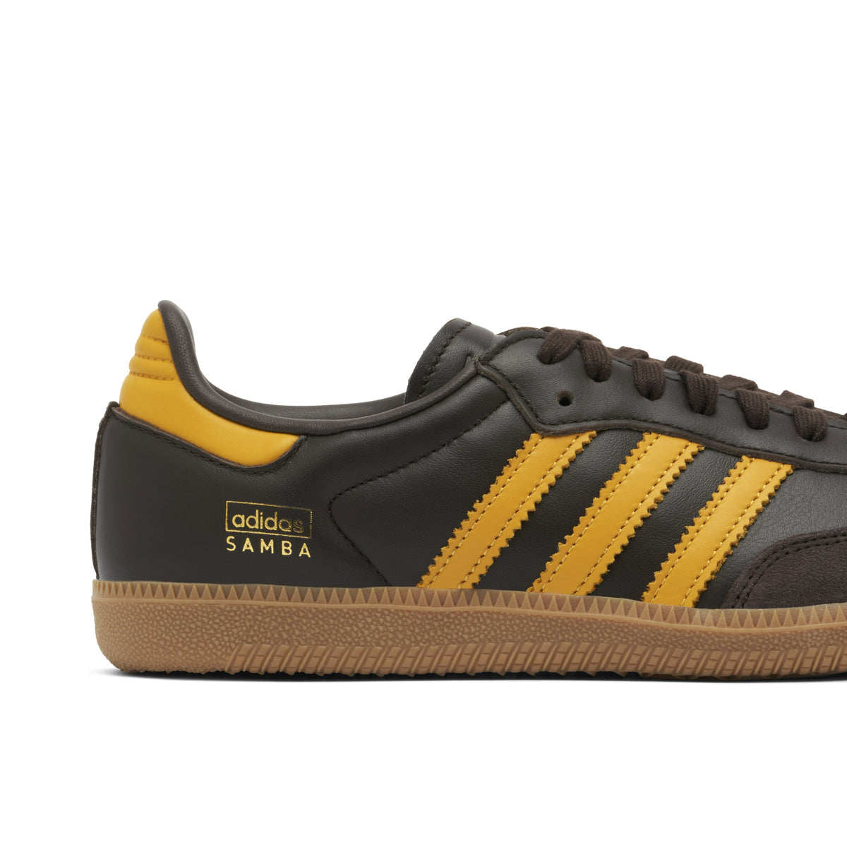 ADIDAS SAMBA OG DARK BROWN PRELOVED in YELLOW - product image from the listing.