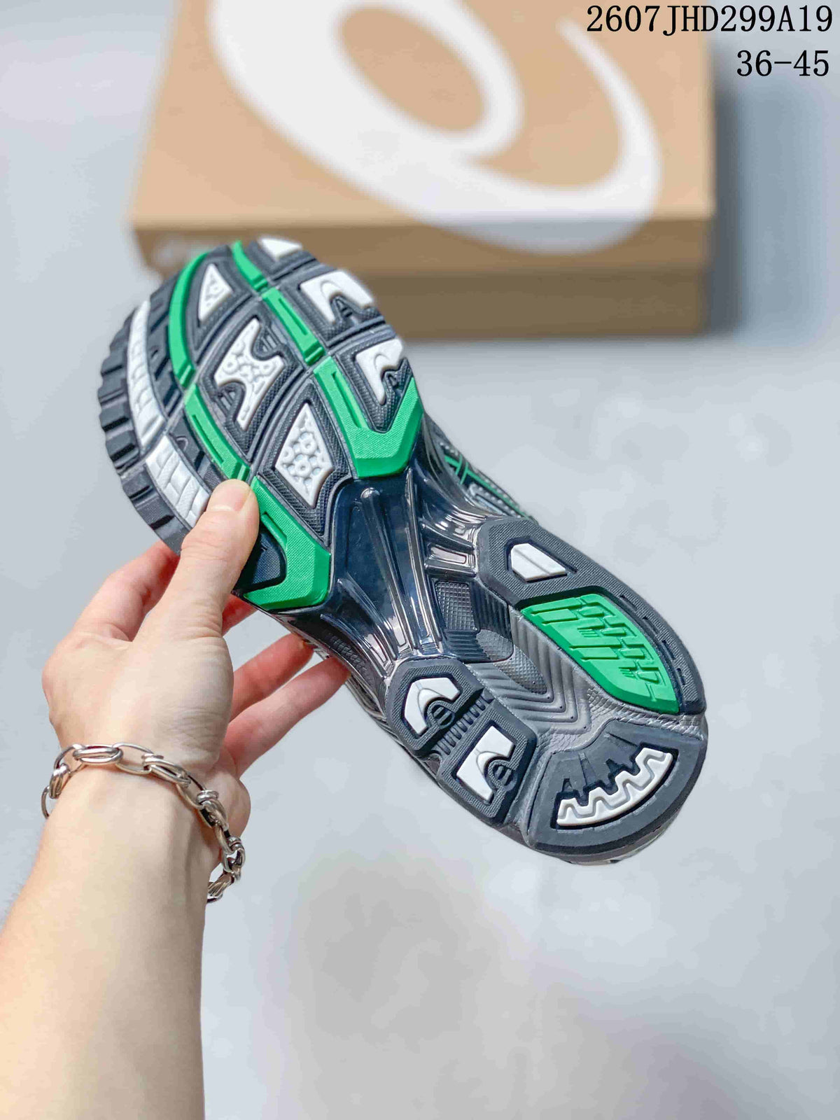 ASICS Gel-Nimbus 10.1 Retro Running Sneakers in Silver Green - product image from the listing.