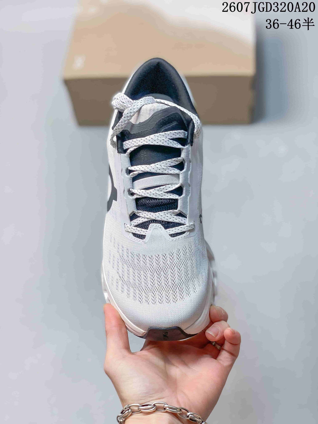 On Cloudmonster 3 Running Sneakers in White Black 2607JGD320A20 - product image from the listing.