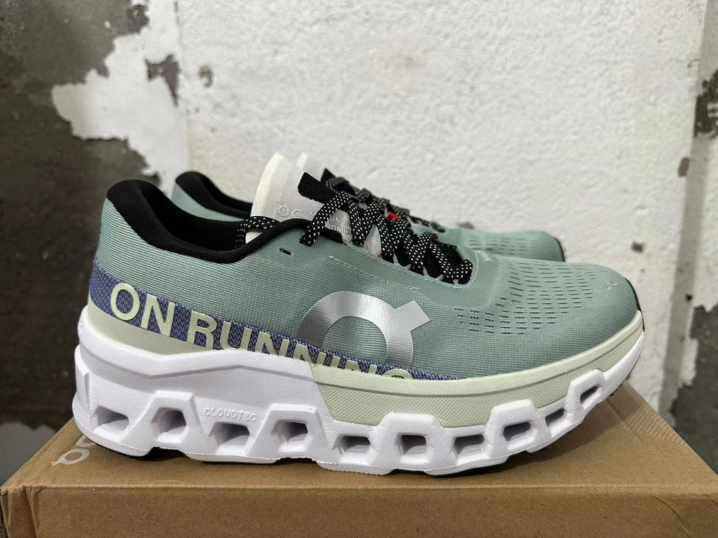 On Cloudmonster 2 Running Shoes, Sage in Green - product image from the listing.