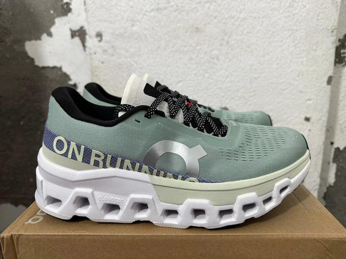 On Cloudmonster 2 Running Shoes, Sage in Green - product image from the listing.