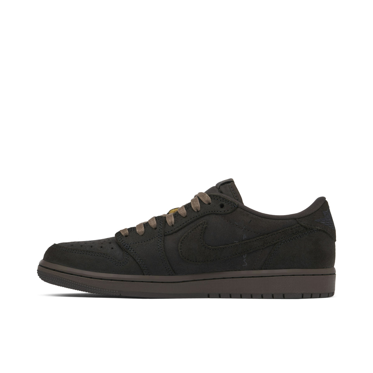 AIR JORDAN 1 RETRO LOW OG SP TRAVIS SCOTT VELVET in BROWN - product image from the listing.