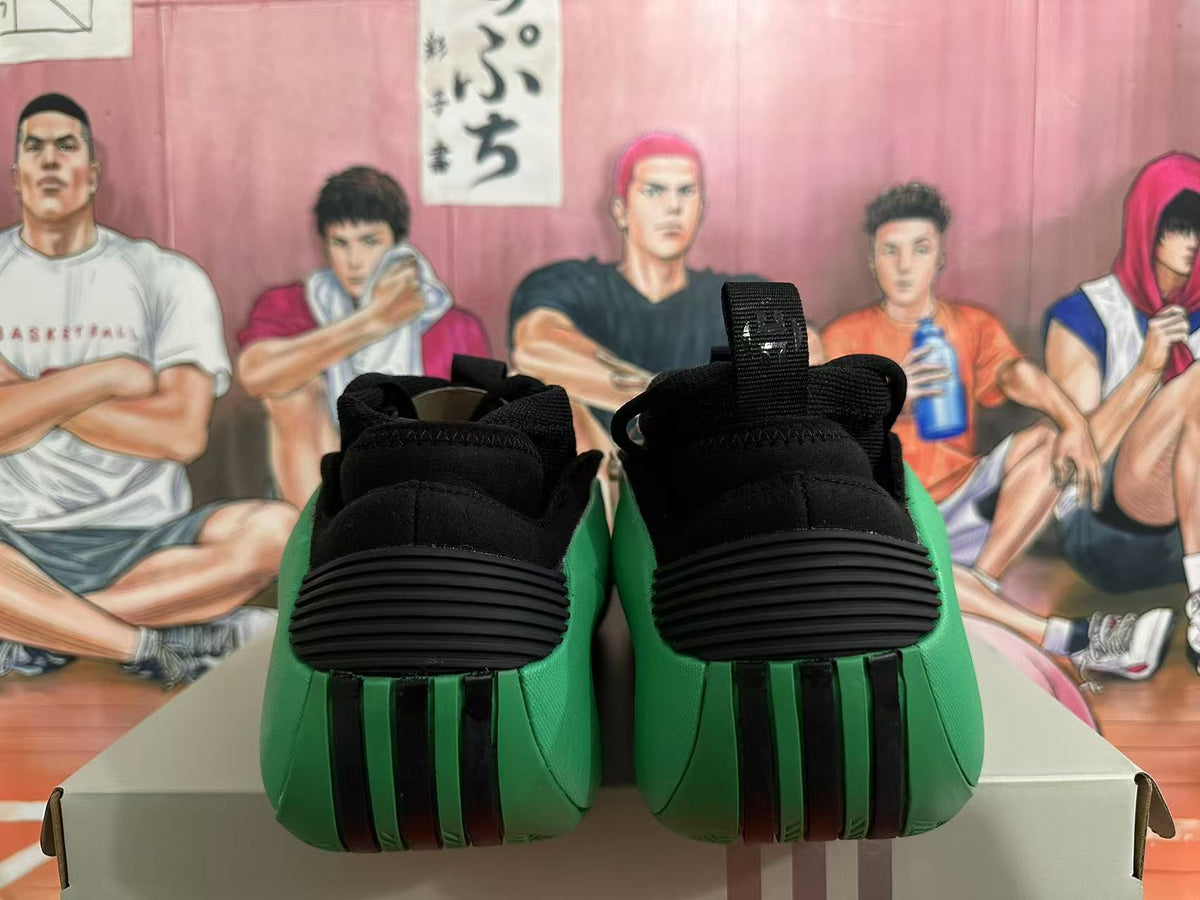 Basketball Sneakers in Black and Green - product image from the listing.
