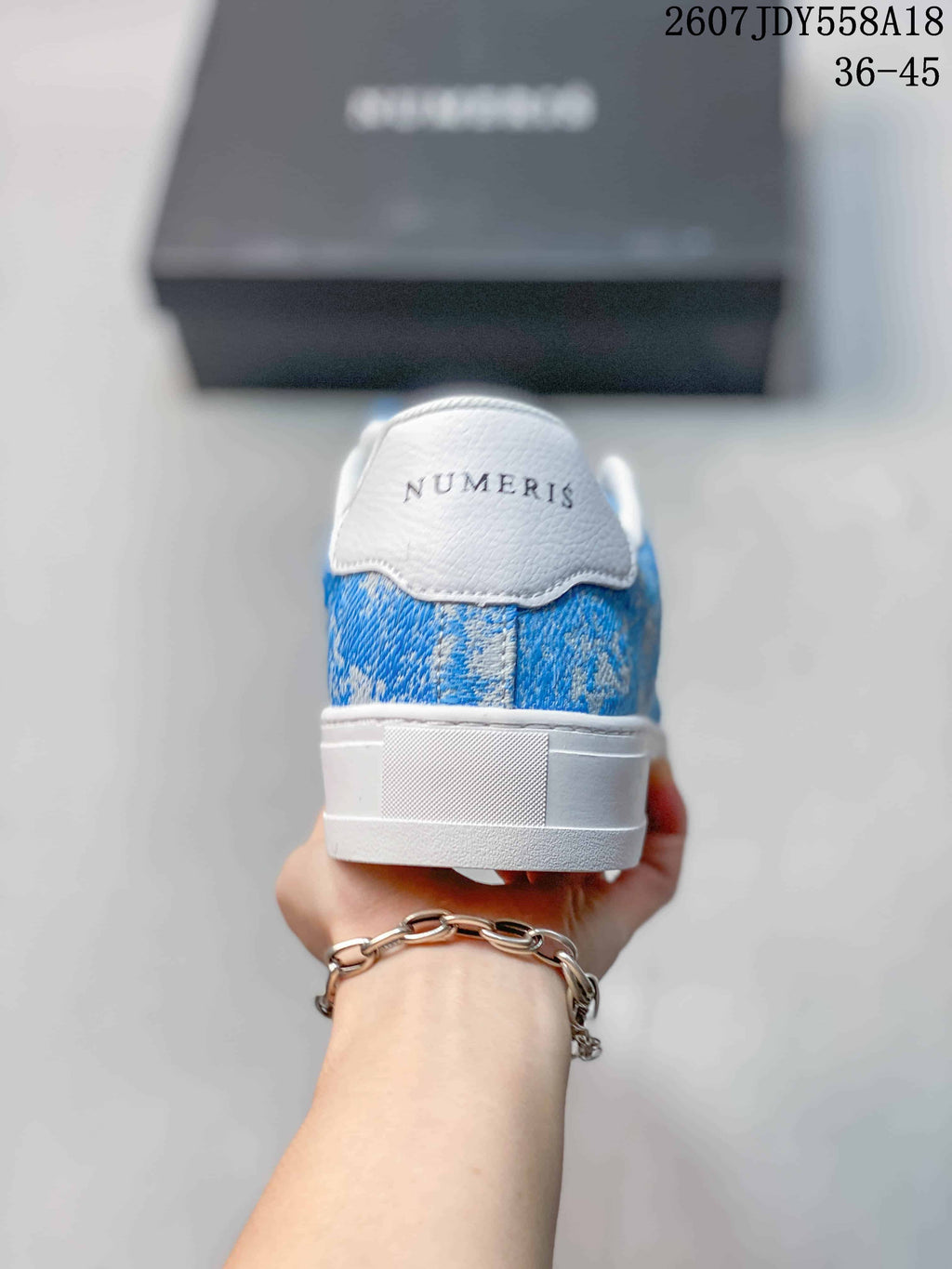 NUMERIS Blue Low-Cut Platform Sneakers 2607JDY558A18 - product image from the listing.