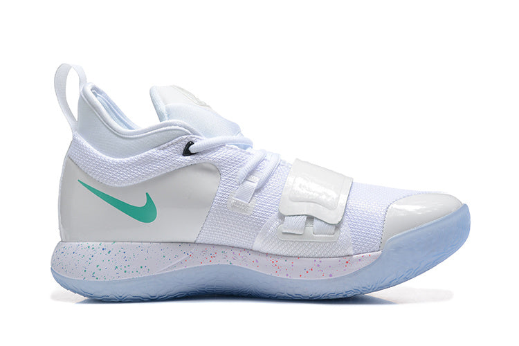 Nike PG 2 Basketball Shoes in White and Blue - product image from the listing.