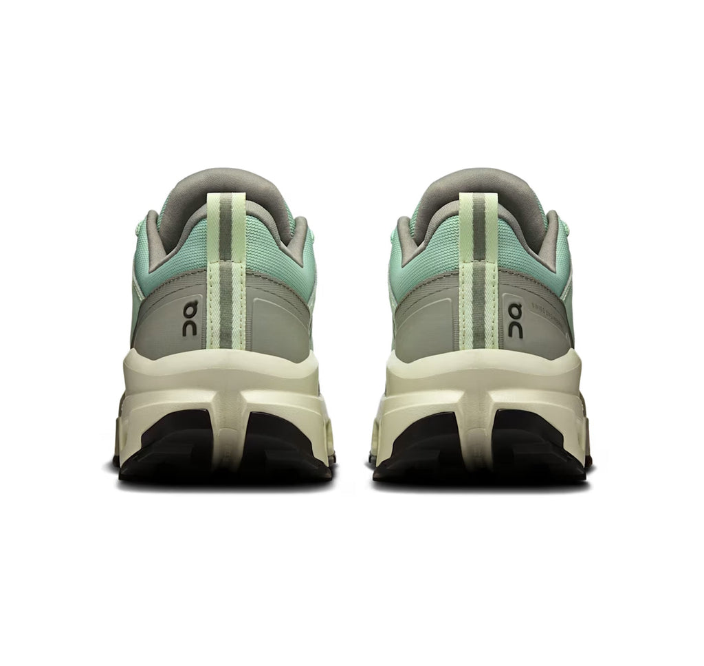 Women's On Cloudrock Low Waterproof Mineral/Aloe Hiking Shoes - product image from the listing.