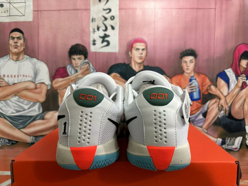 Nike Basketball Sneakers in White Blue - product image from the listing.
