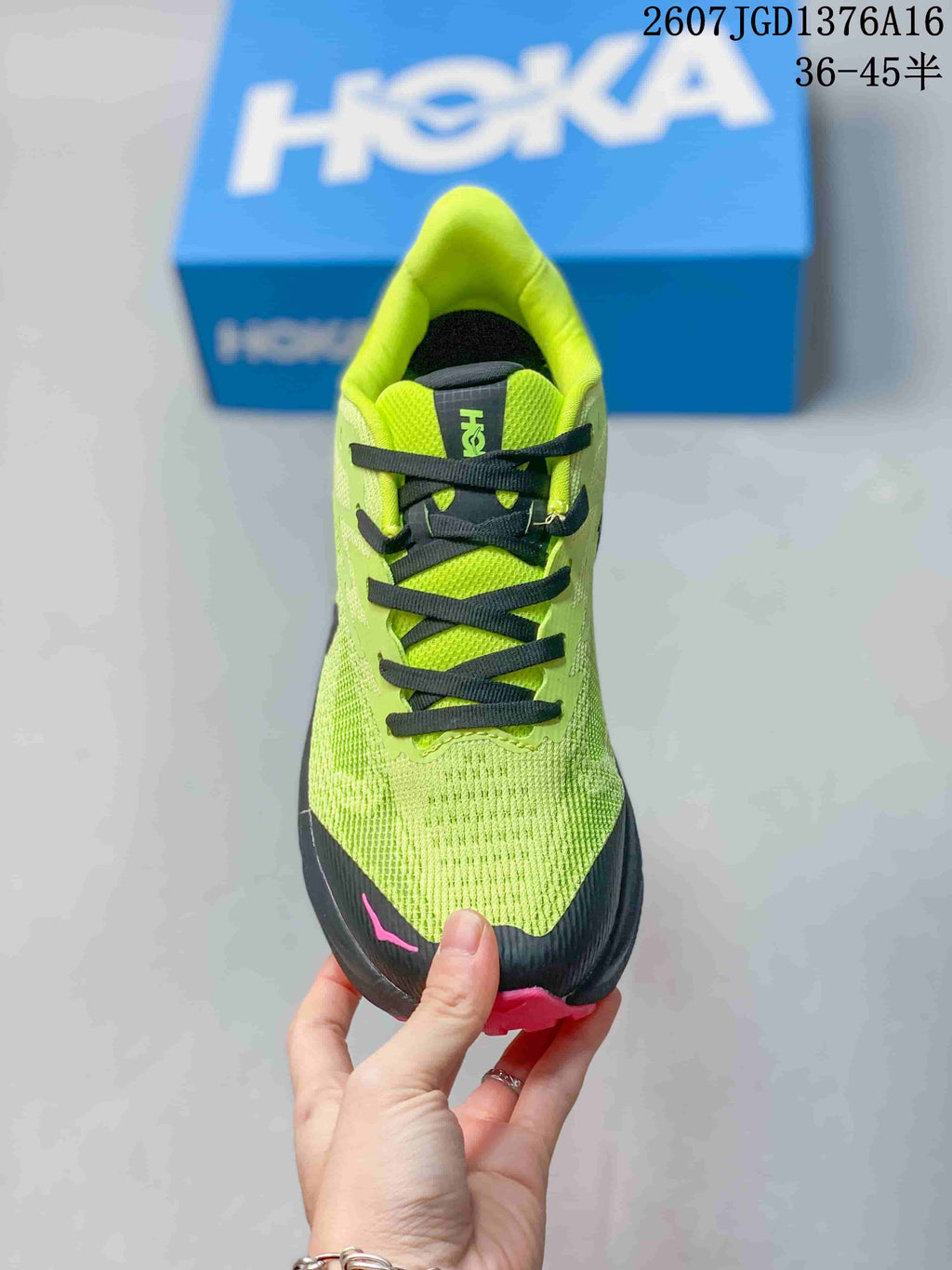 Women's HOKA Challenger 8 Running Shoes Green Black 711260WPR - product image from the listing.