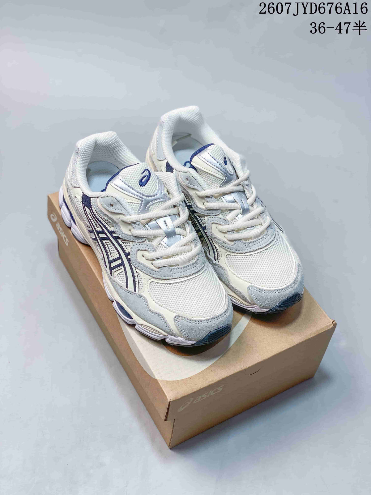 ASICS GEL-NYC Sneakers in White Grey Navy - product image from the listing.