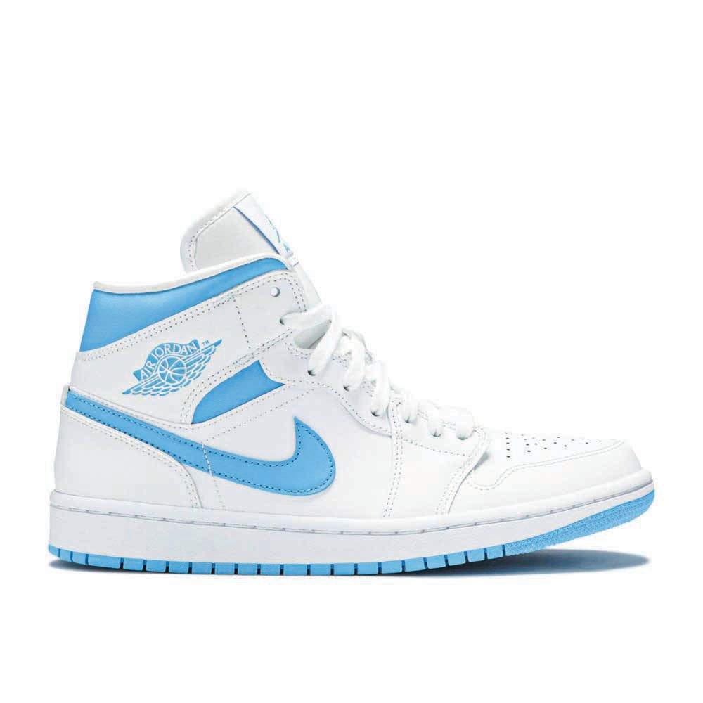 "UNC" Air Jordan 1 Mid Sneakers - product image from the listing.