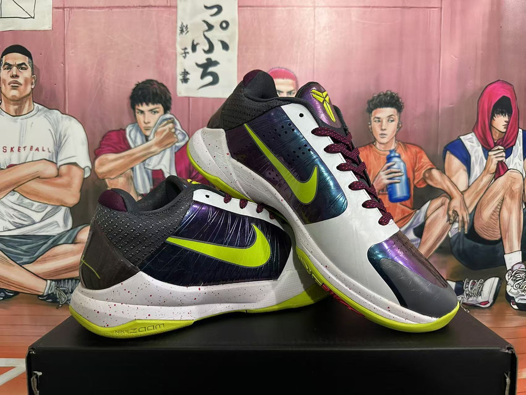 Nike Joker Basketball Sneakers in White Black Green - product image from the listing.