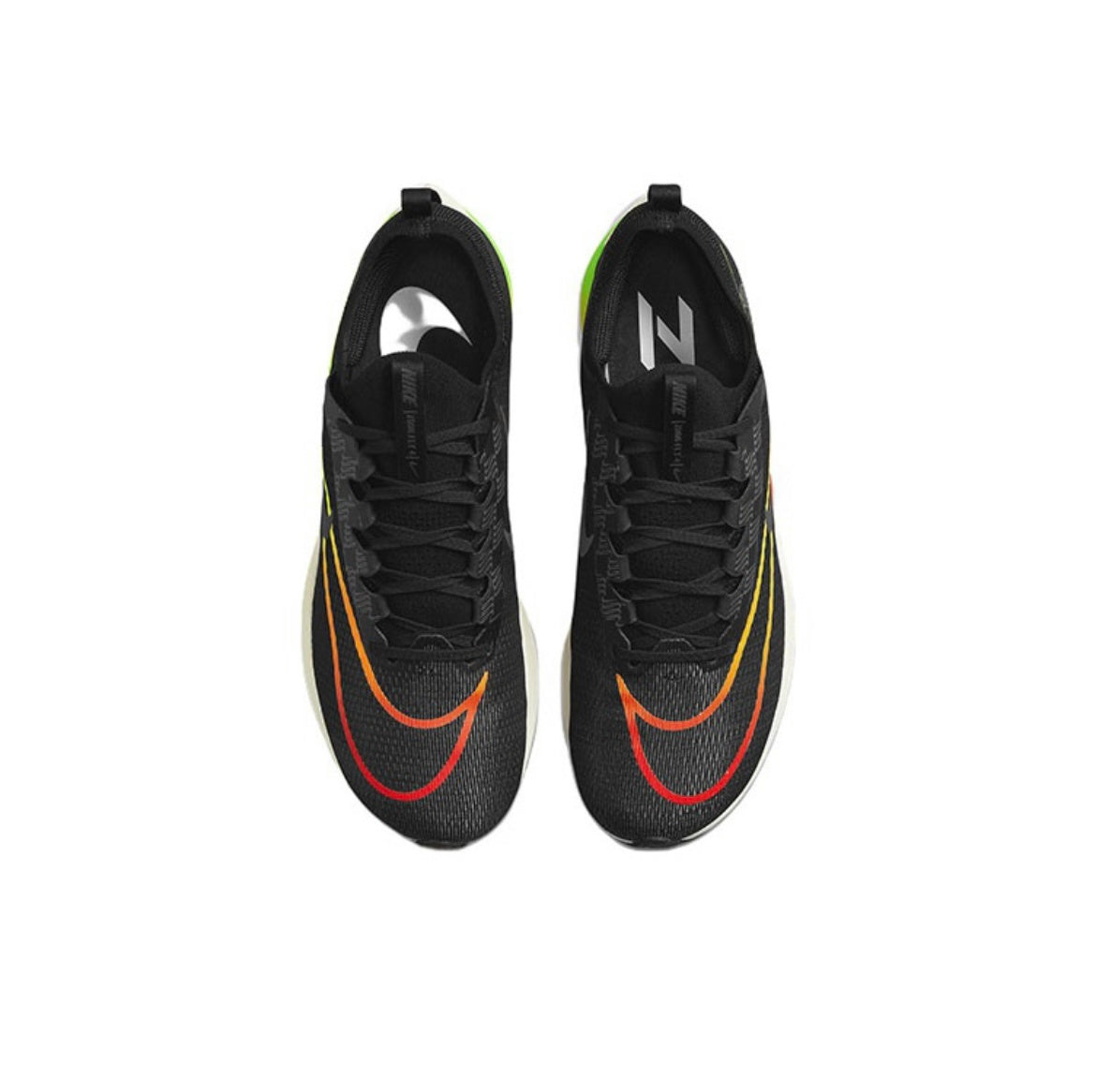 Nike Zoom Fly 4 Running Shoes in Black Orange Green DQ4993-010 - product image from the listing.