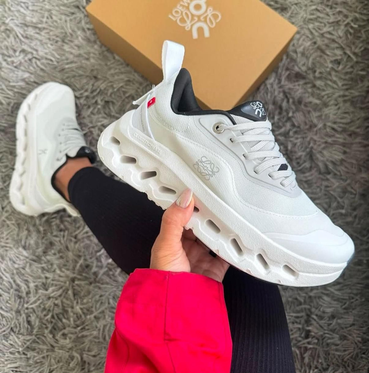 LOEWE x On Cloudtilt 2 Sand White Lifestyle Trainers - product image from the listing.
