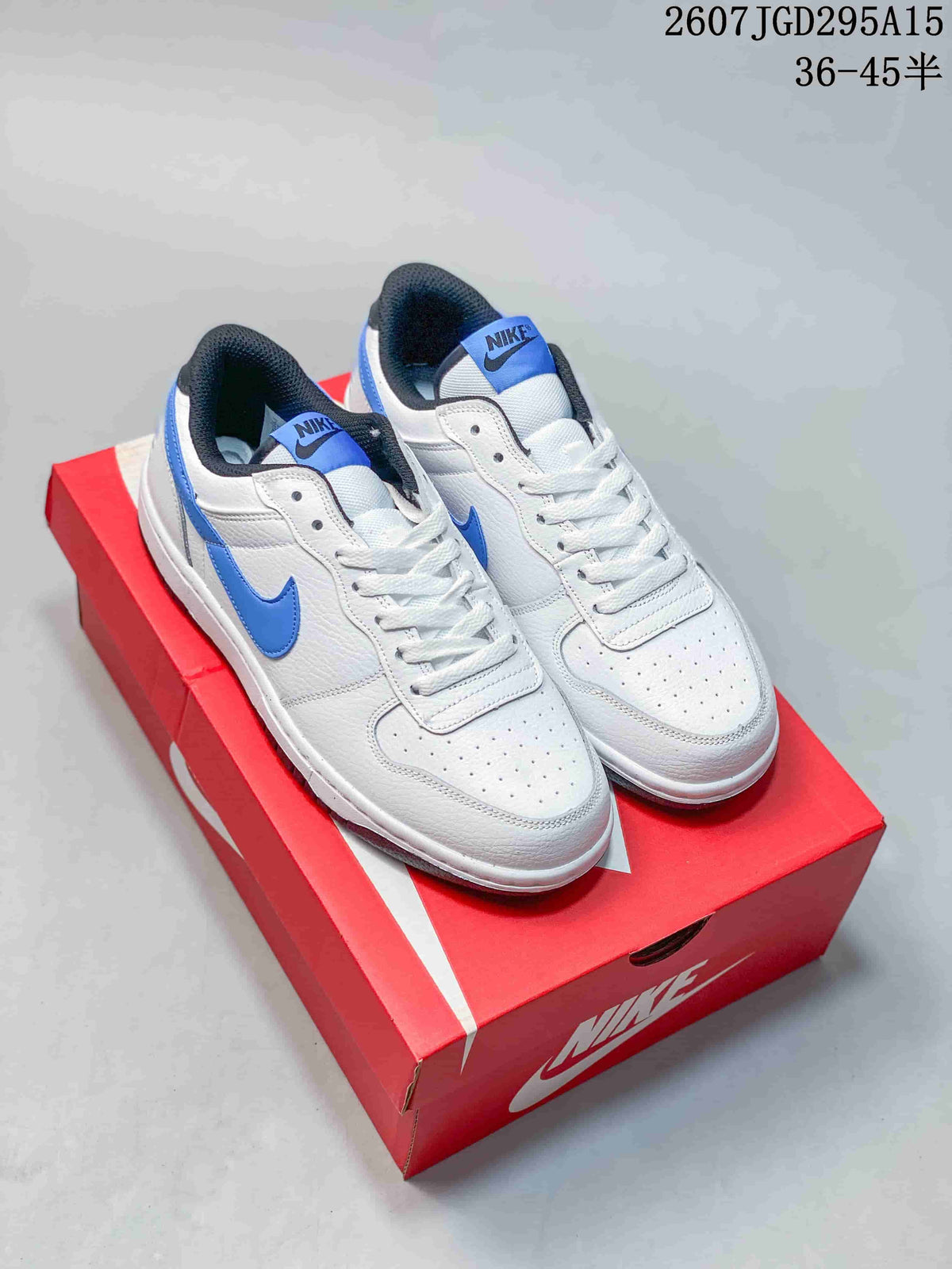 Nike SB Dunk Low Pro Sneakers in White Blue 2607TGD295A15 - product image from the listing.