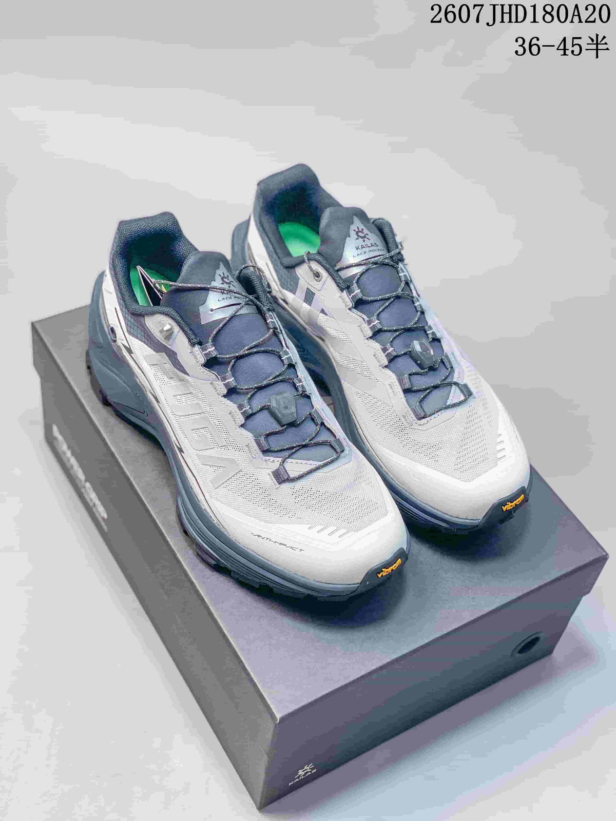Kailas Expedition Low-Top Hiking Shoes in White Navy 2607JHD180A20 - product image from the listing.