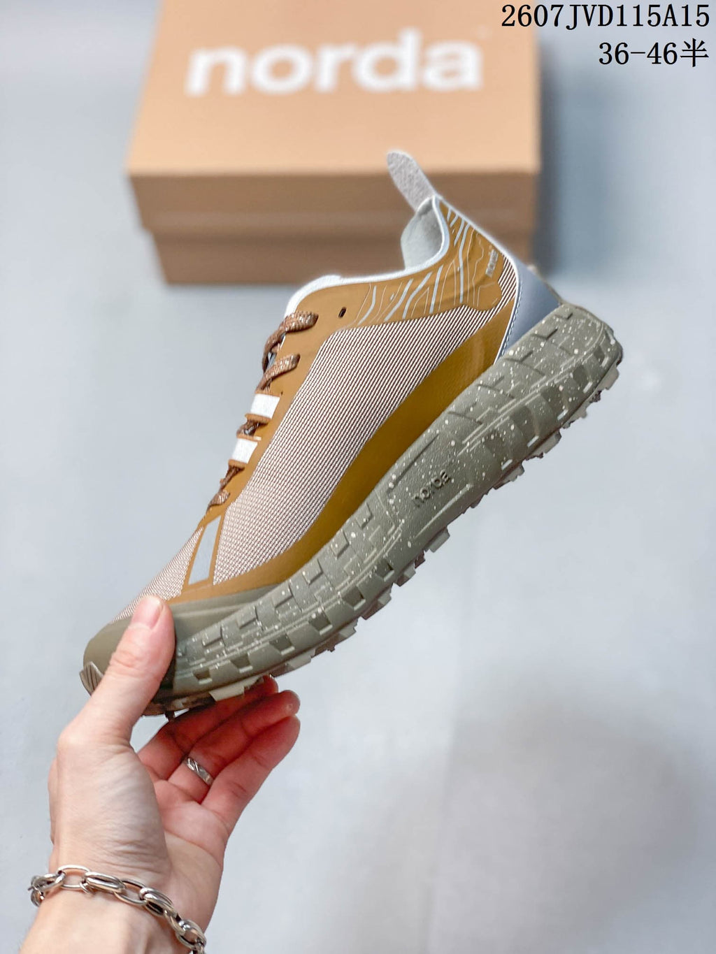 NORDA 001 G+ Trail Sneakers Mustard in Gray 2607JVD115A15 - product image from the listing.