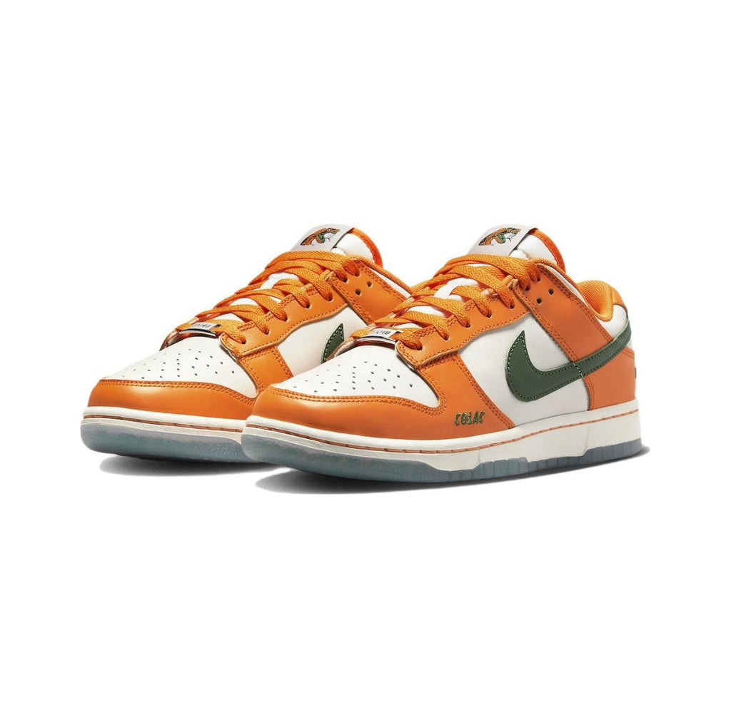 Nike Dunk Low Florida A&M in White Orange DR6188-800 - product image from the listing.