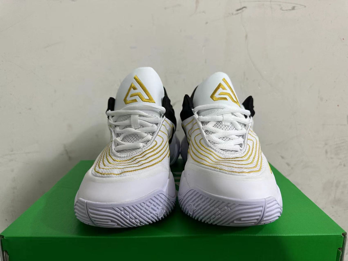 Nike G.T. Cut Academy Basketball Shoes in White Black Gold - product image from the listing.