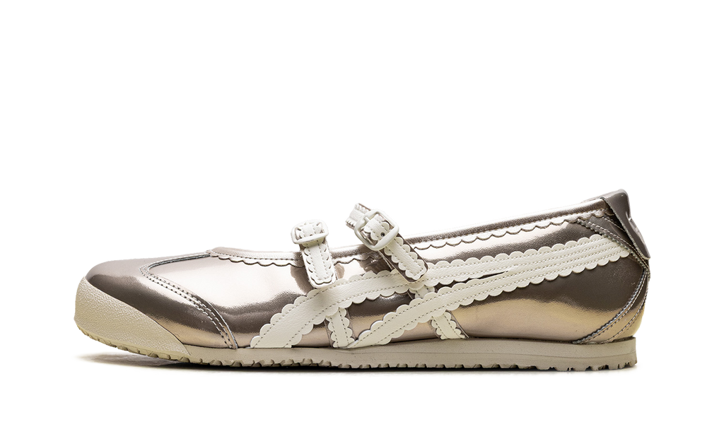 Women's Onitsuka Tiger Mexico 66 TGRS Metallic Pack Ballet Flats - Champagne Cream - product image from the listing.