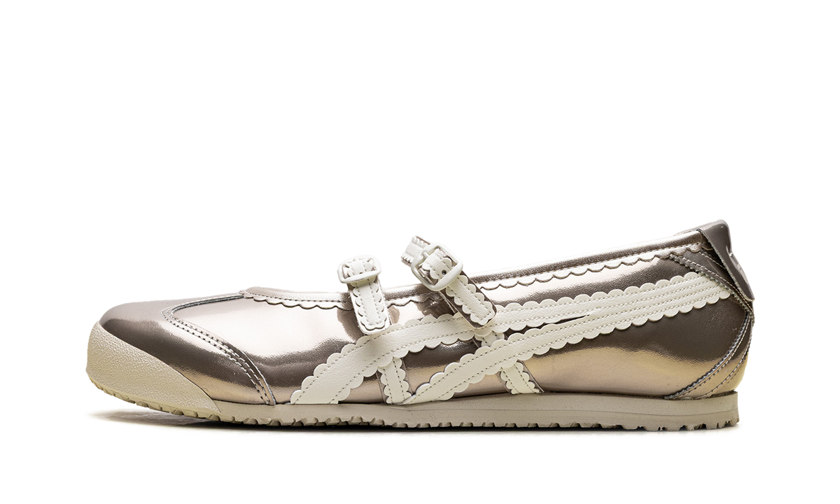 Women's Onitsuka Tiger Mexico 66 TGRS Metallic Pack Ballet Flats - Champagne Cream - product image from the listing.