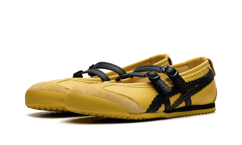 Women's Onitsuka Tiger Mexico 66 TGRS Ballet Flats - Yellow Black - product image from the listing.