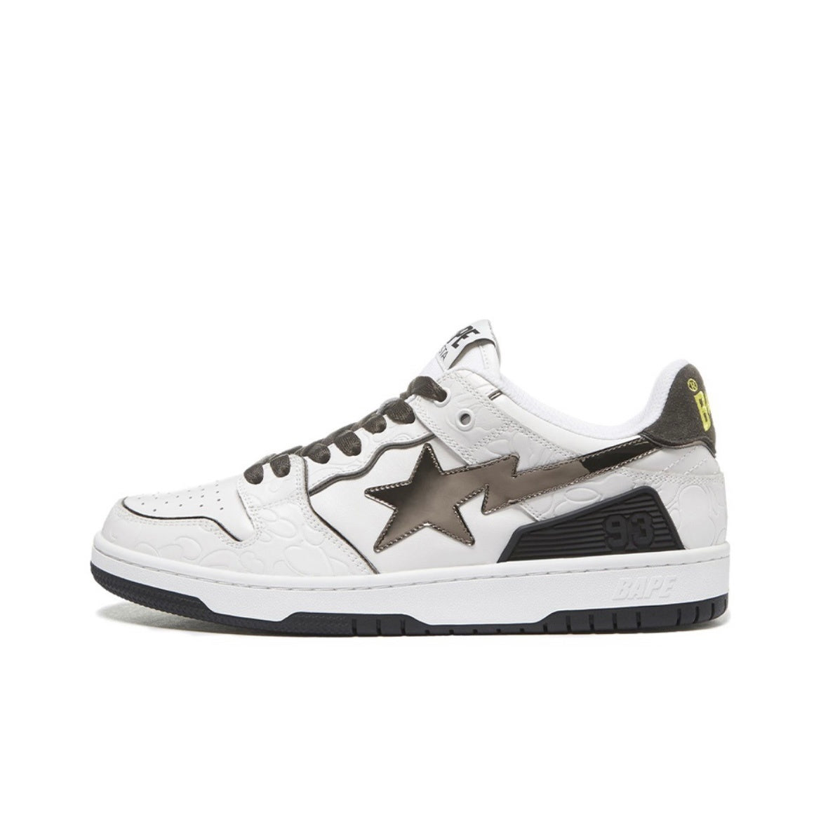 BAPE SK8 Sta Trainers White Black 1H80-291-020 - product image from the listing.
